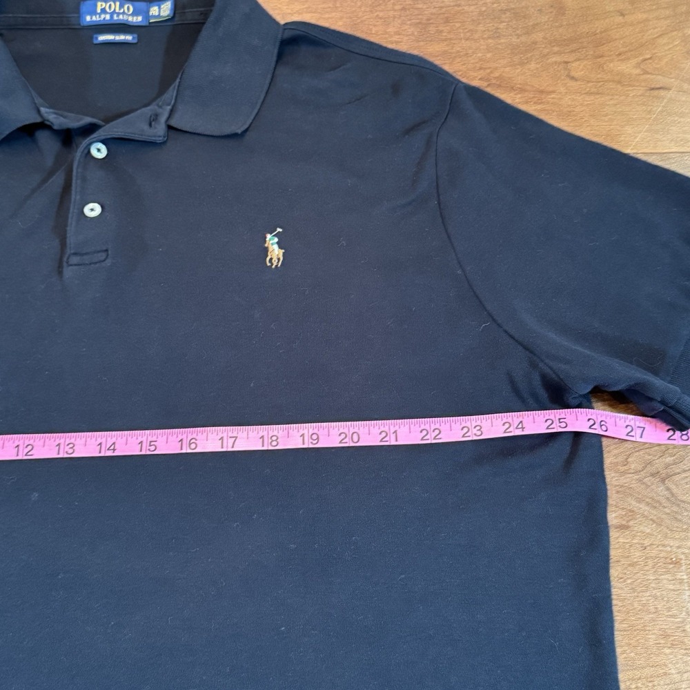 Polo Ralph Lauren Men's Black Polo Pony Logo Golf Soft Cotton Slim Fit Size XXL - Picture 5 of 8